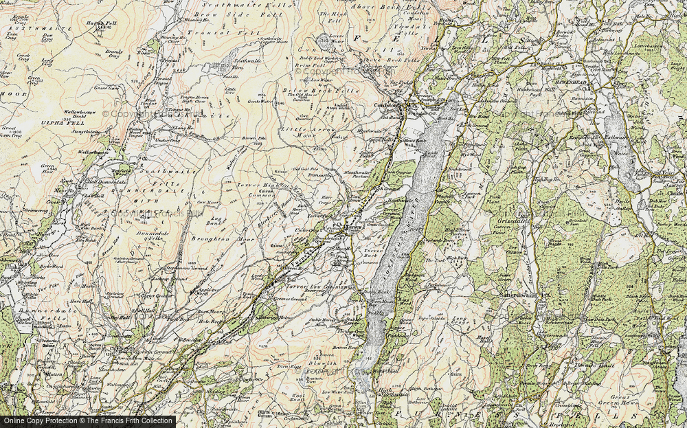 Old Map of Historic Map covering Bleaberry Haws in 1903-1904