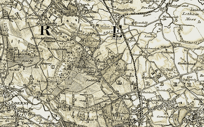 Old map of Torwood in 1904-1907