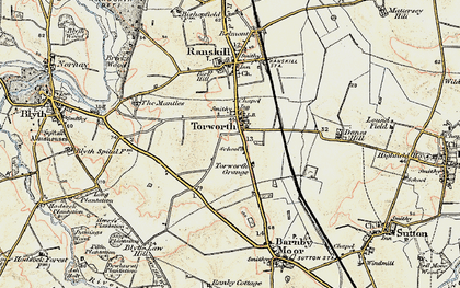 Old map of Torworth in 1903