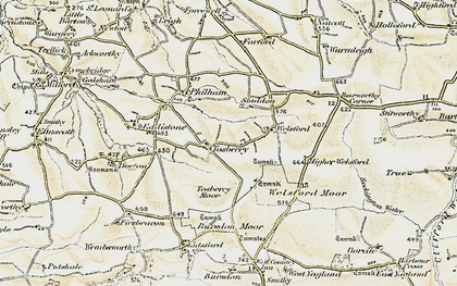 Old map of Tosberry in 1900