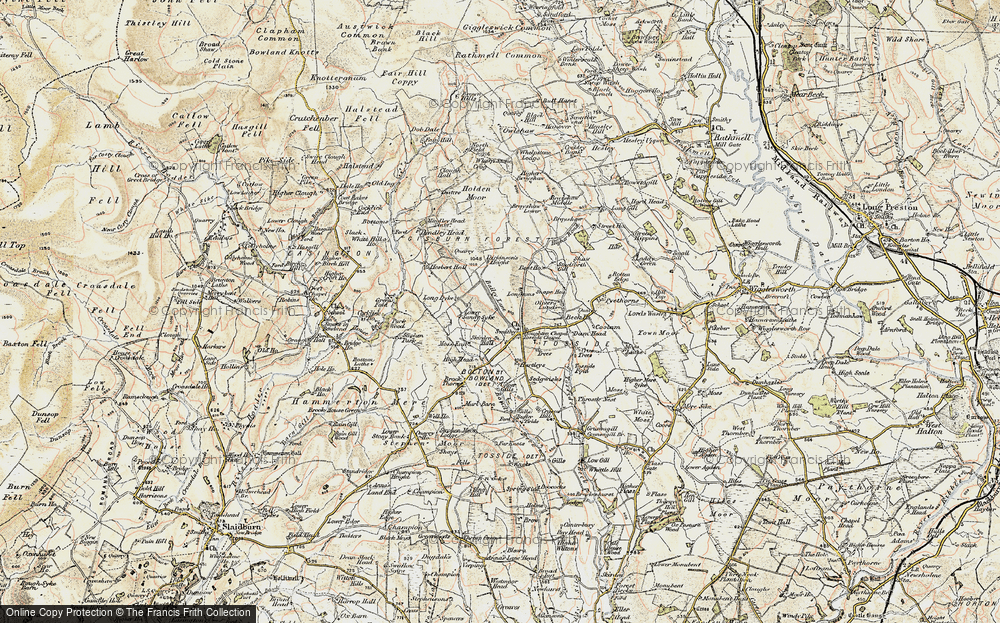 Old Map of Tosside, 1903-1904 in 1903-1904