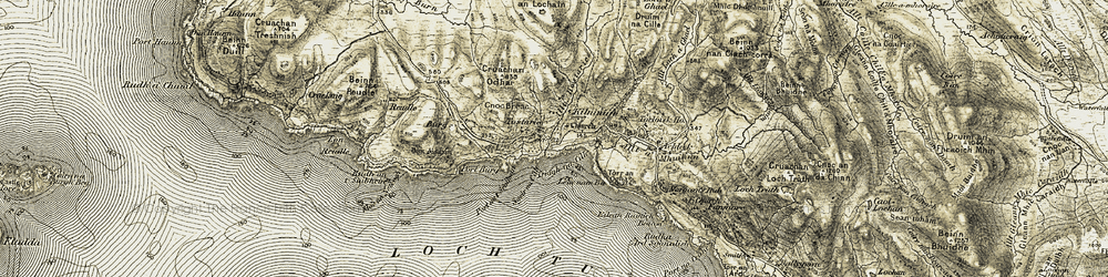 Old map of Tostary in 1906-1908