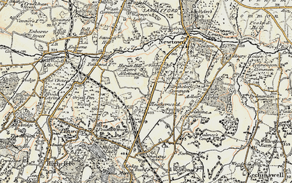 Old map of Tot Hill in 1897-1900