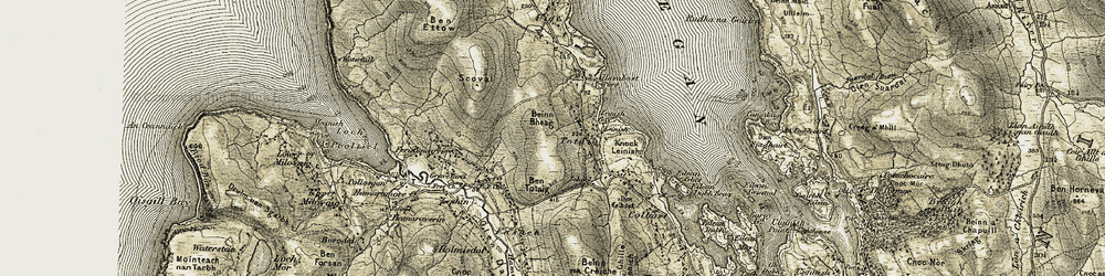Old map of Totaig in 1909-1911
