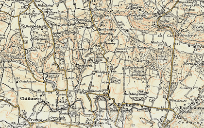 Old map of Tote Hill in 1897-1900
