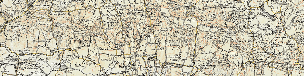 Old map of Tote Hill in 1897-1900