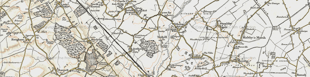 Old map of Toot Hill (Motte and Bailey) in 1902-1903