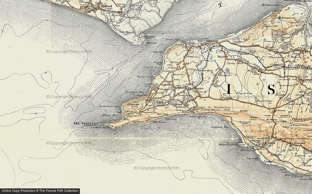 Old Map of Totland, 1899-1909 in 1899-1909