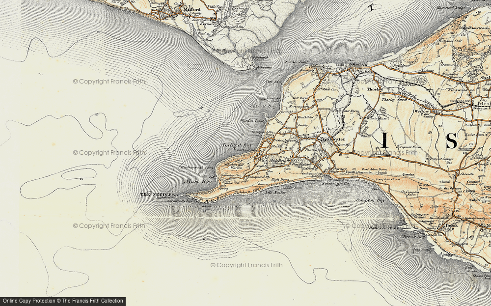 Old Map of Totland Bay, 1899-1909 in 1899-1909