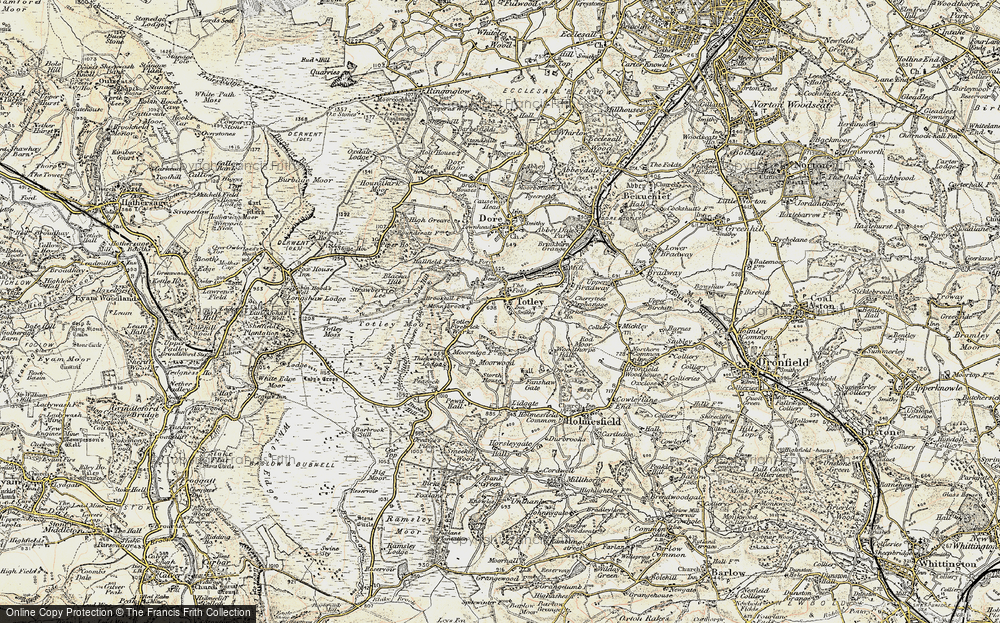 Old Map of Historic Map covering Blacka Hill in 1902-1903