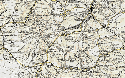 Old map of Totley in 1902-1903
