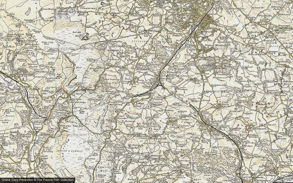 Old Map of Totley Brook, 1902-1903 in 1902-1903