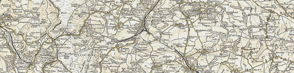 Old map of Totley Rise in 1902-1903