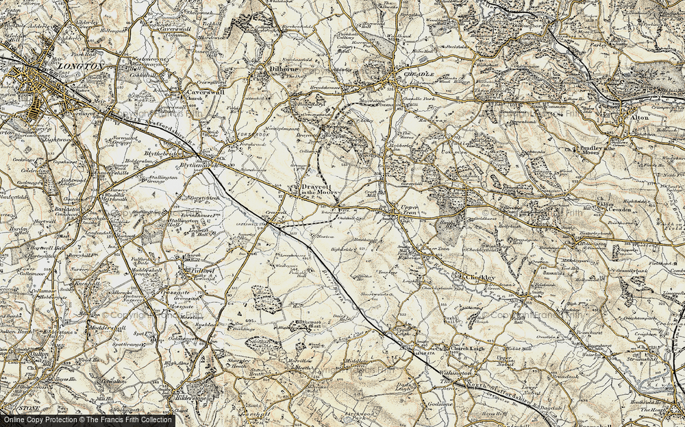 Old Map of Totmonslow, 1902 in 1902