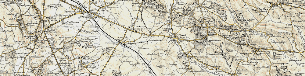 Old map of Totmonslow in 1902