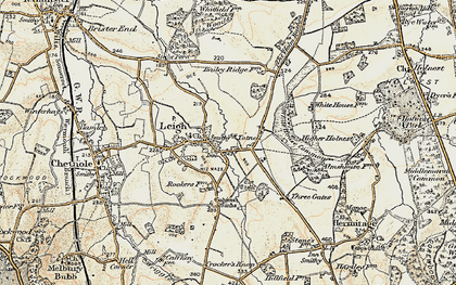 Old map of Totnell in 1899