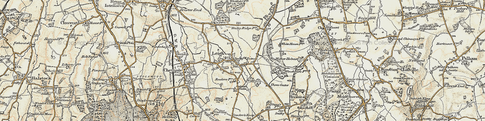 Old map of Totnell in 1899