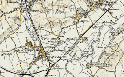Old map of Toton in 1902-1903
