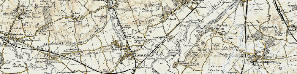 Old map of Toton in 1902-1903