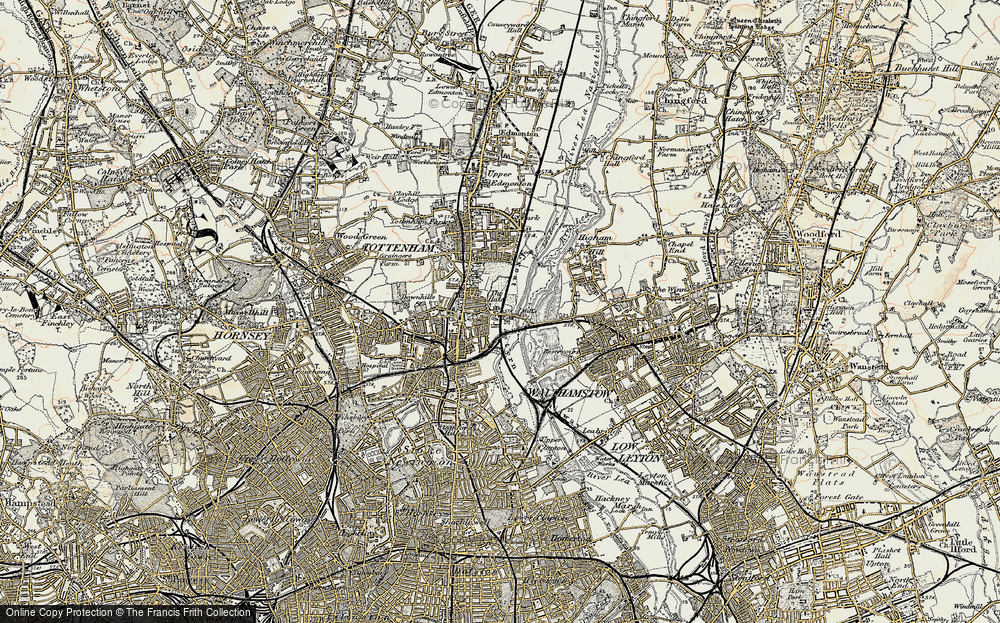 Old Map of Tottenham Hale, 1897-1898 in 1897-1898