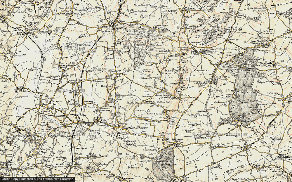 Old Map of Totteroak, 1898-1899 in 1898-1899
