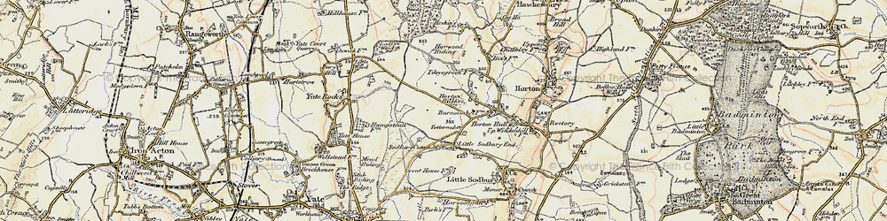 Old map of Totteroak in 1898-1899