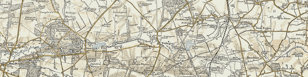 Old map of Blackrabbit Warren in 1901-1902