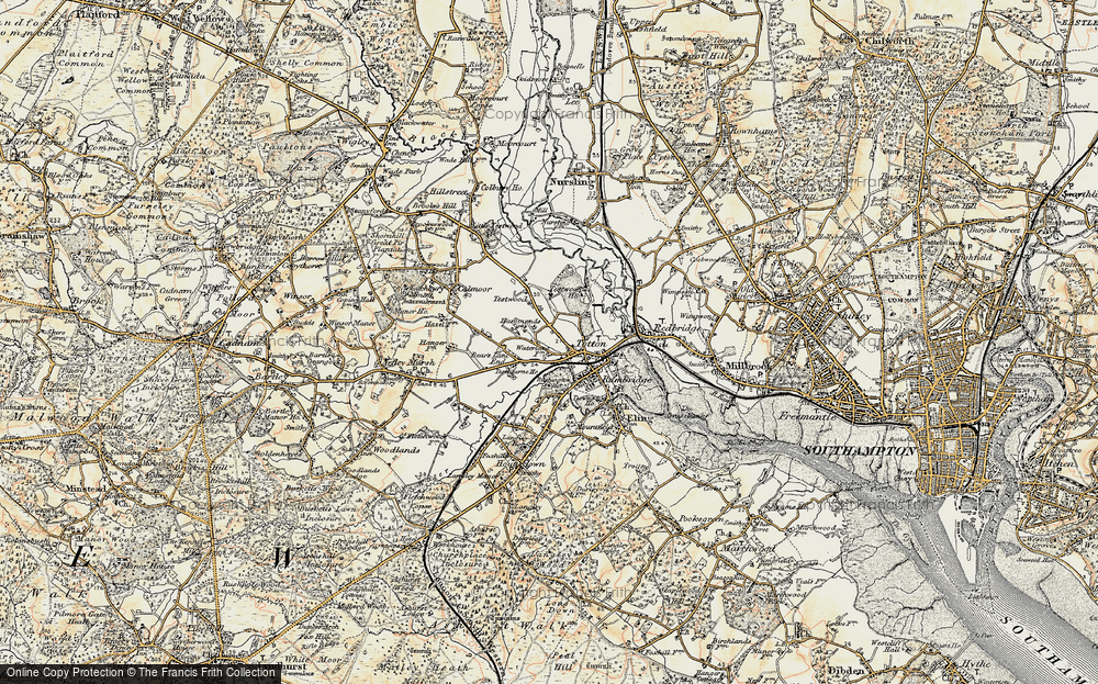 Old Map of Totton, 1897-1909 in 1897-1909
