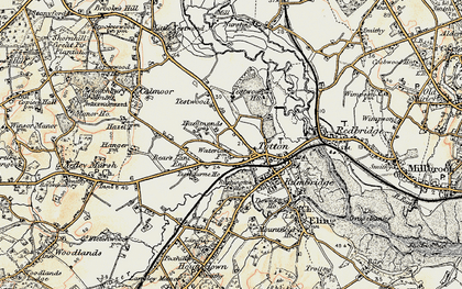 Old map of Totton in 1897-1909