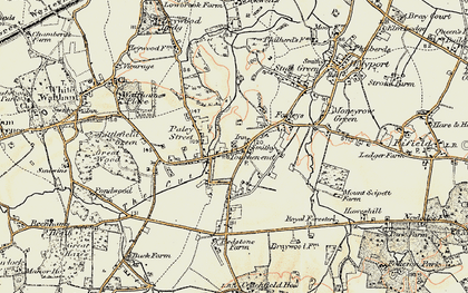 Old map of Touchen-end in 1897-1909