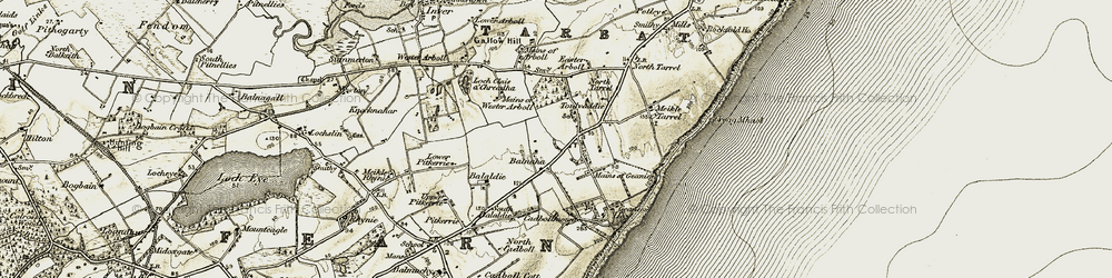 Old map of Balnaha in 1911-1912