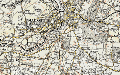 Old map of Abbey Gate Place in 1897-1898