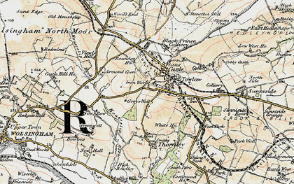 Old map of Tow Law in 1901-1904