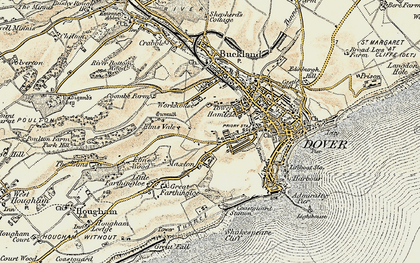 Old map of Tower Hamlets in 1898-1899