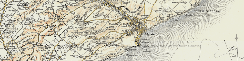 Old map of Tower Hamlets in 1898-1899