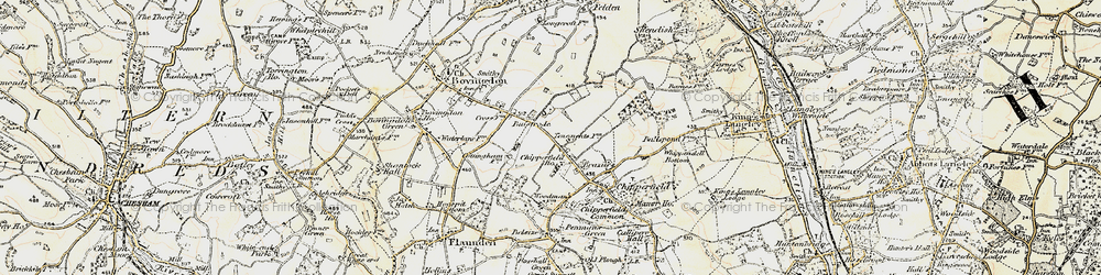 Old map of Tower Hill in 1897-1898