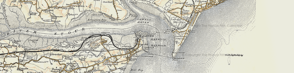 Old map of Tower Hill in 1898-1899