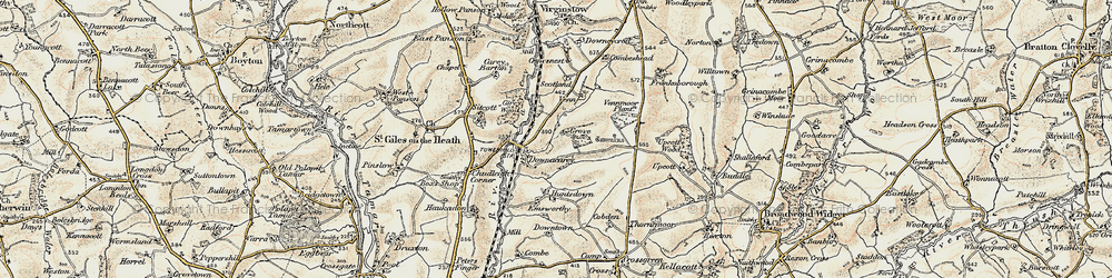 Old map of Tower Hill in 1900