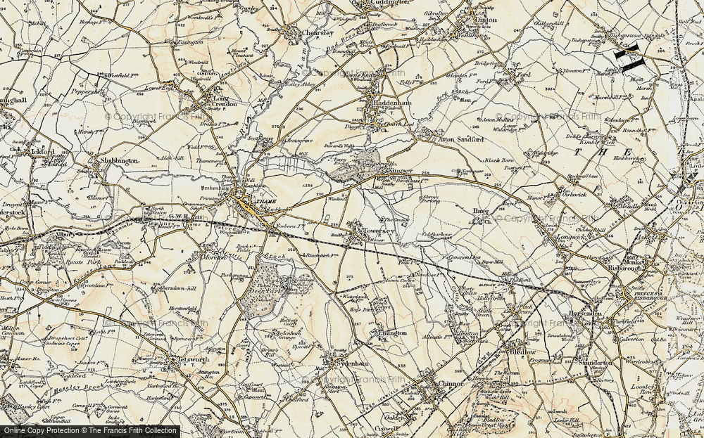 Old Map of Towersey, 1897-1898 in 1897-1898