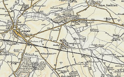 Old map of Towersey in 1897-1898