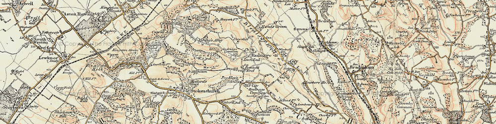Old map of Town End in 1897-1898