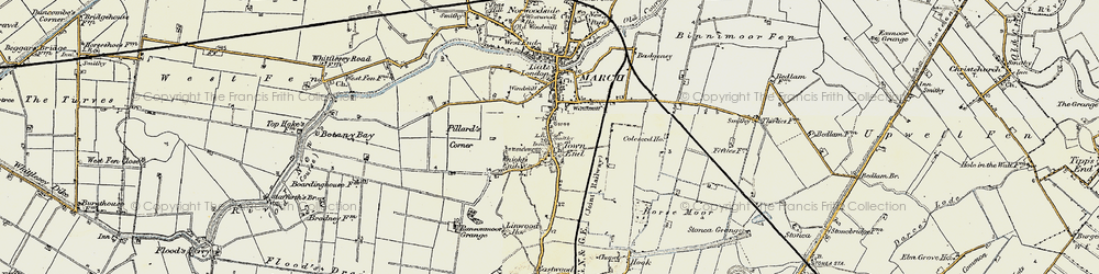 Old map of Town End in 1901-1902