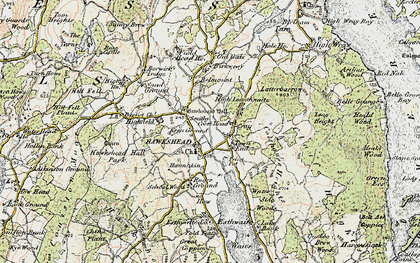 Old map of Town End in 1903-1904