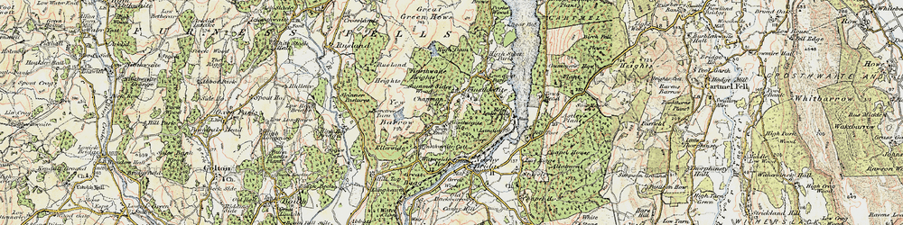 Old map of Town End in 1903-1904