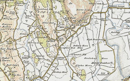 Old map of Bellart How Moss in 1903-1904