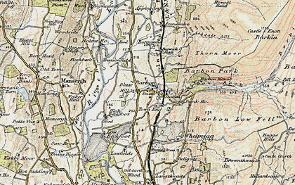 Old map of Town End in 1903-1904