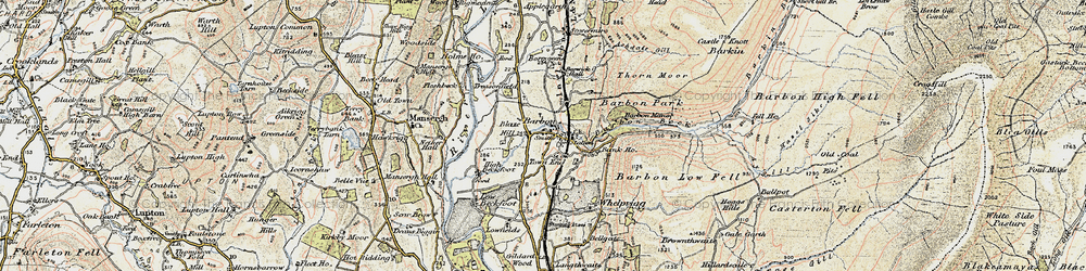 Old map of Town End in 1903-1904