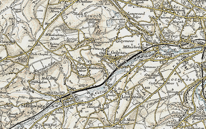 Old map of Town End in 1903