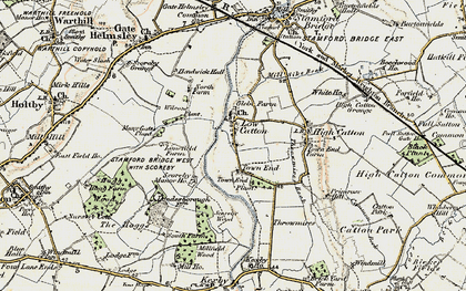 Old map of Town End in 1903
