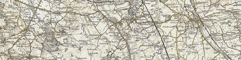 Old map of Town Fields in 1902-1903